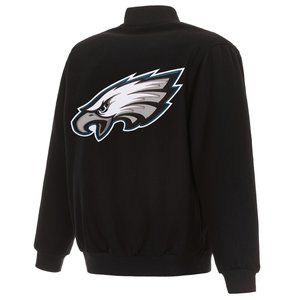 Philadelphia Eagles reversible all-wool jacket in black